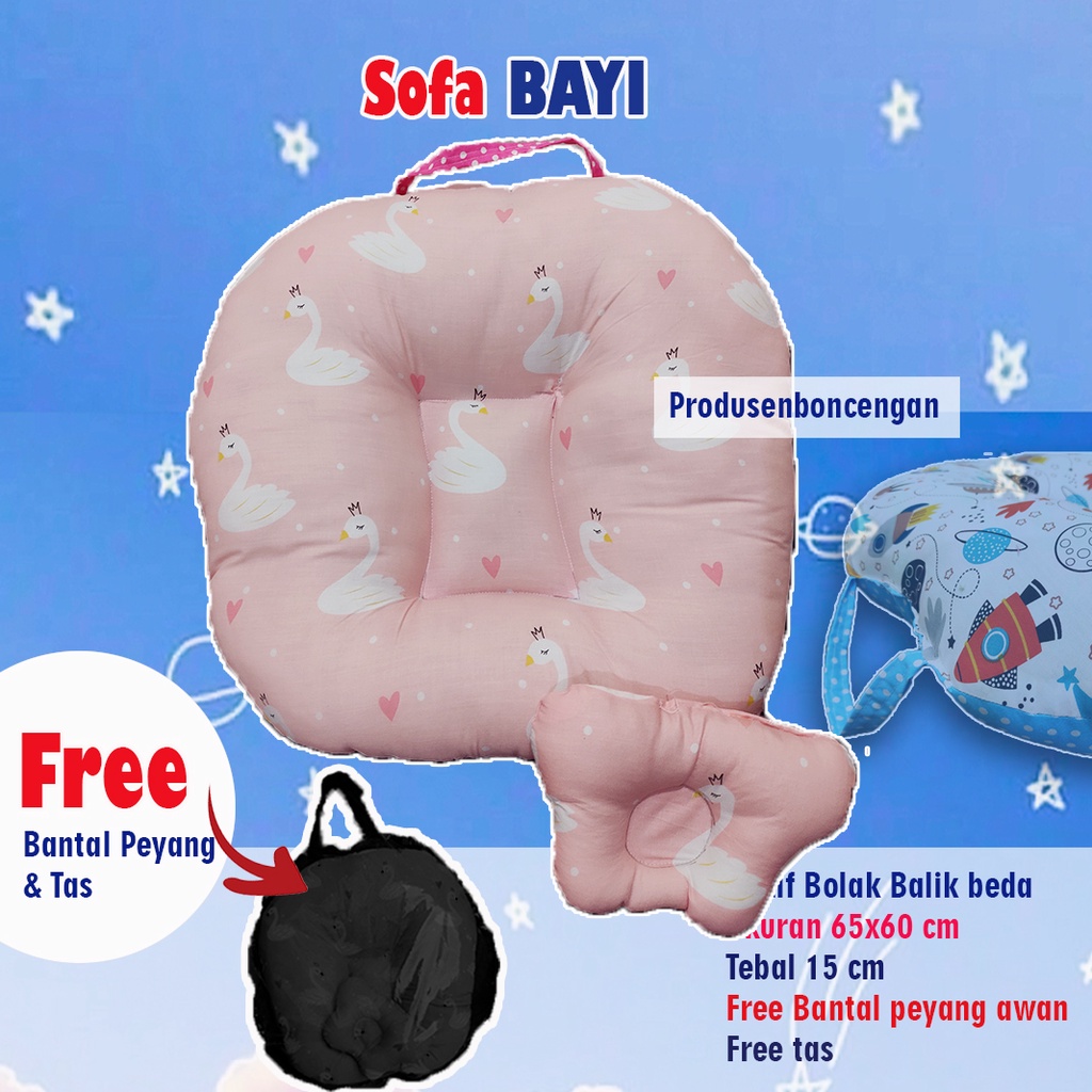 FREE bantal peyang Sofa Bayi Jumboo Empuk