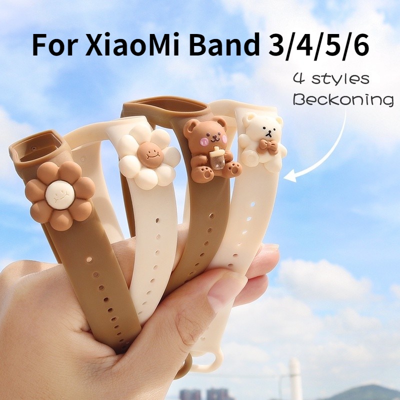 Xiaomi Mi Band 3/4/5/6/7 Strap Silicone Replacement Band Wriststrap Miband 5 Wristband Smartwatch Bracelet xiaomi band3