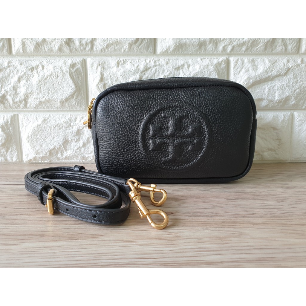 TAS WANITA BRANDED TORY BURCH SOHO BLACK MINI SLING BAG