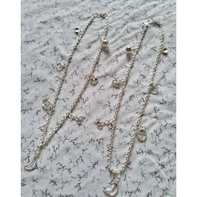 Gelang Kaki dewasa perak murni