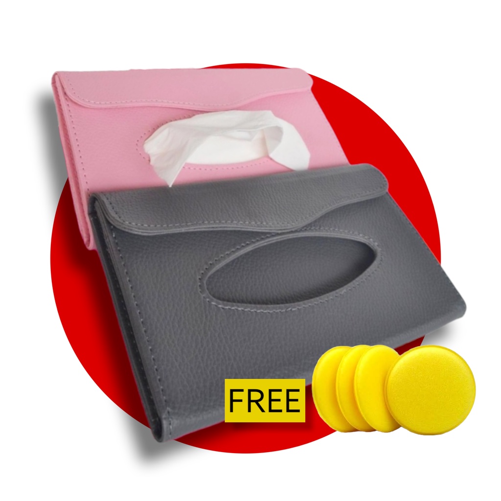 Tempat Tisu Tissue Mobil MOTIF Model Jepit karet Sun visor Cover Tissue Mobil Tissue Paper Box Holder