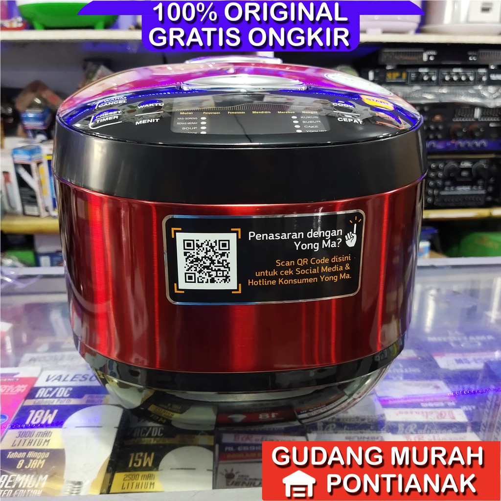 Ricecooker Yong Ma digital SMC 7047 Merah kilat penanak nasi magicom mejikom