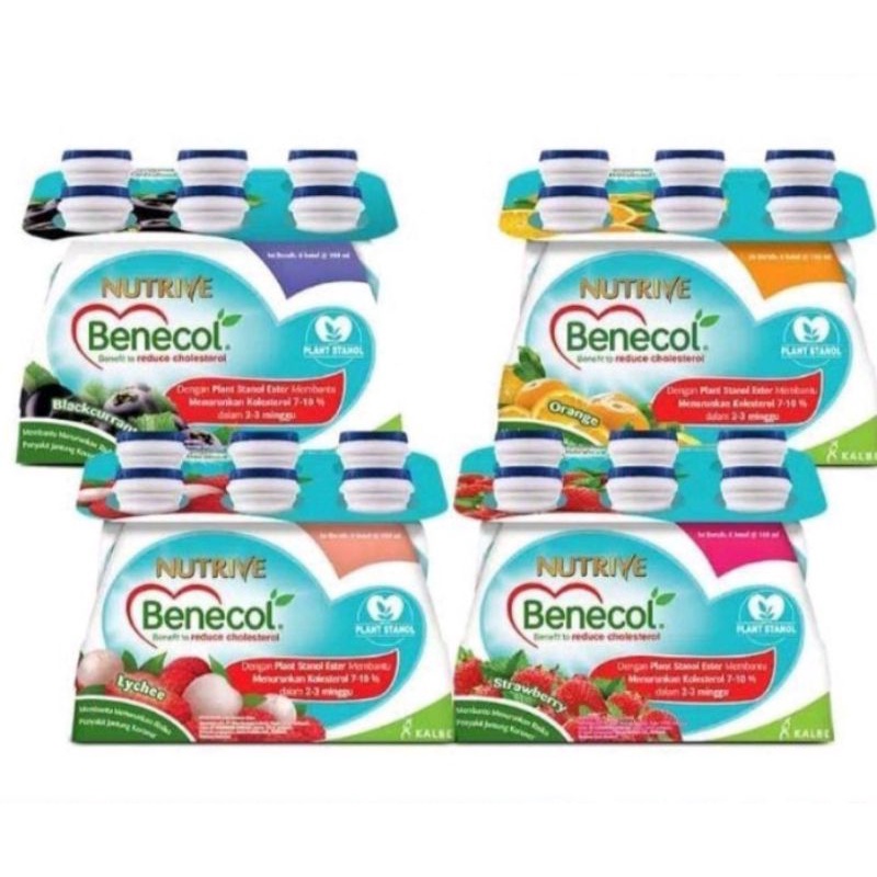 

Nutrive Benecol 1 pack 6 botol/Rasa stroberi,dan blackcurrant