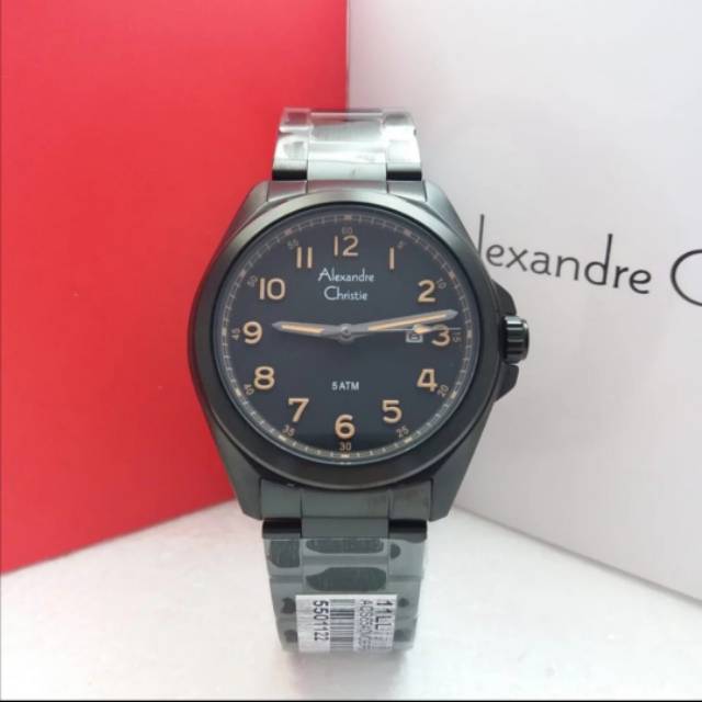 Jam Tangan Alexandre Christie 6540 Pria Black Original