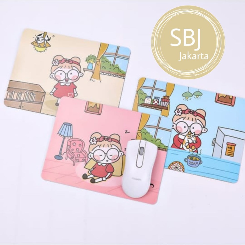 Mouse Pad Korea Premium Tebal kualitas Top Anti Slip /ANTI AIR Motif Kartun SB03