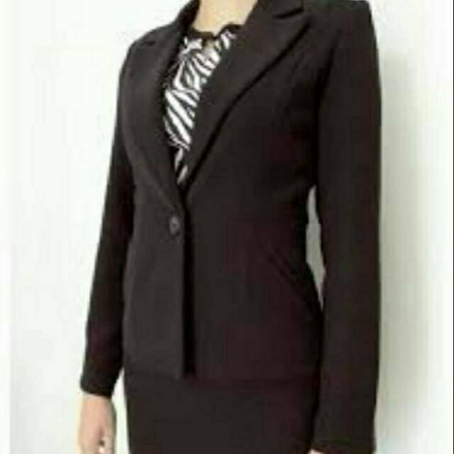 Blazer formal wanita coklat tua s sampai 5L