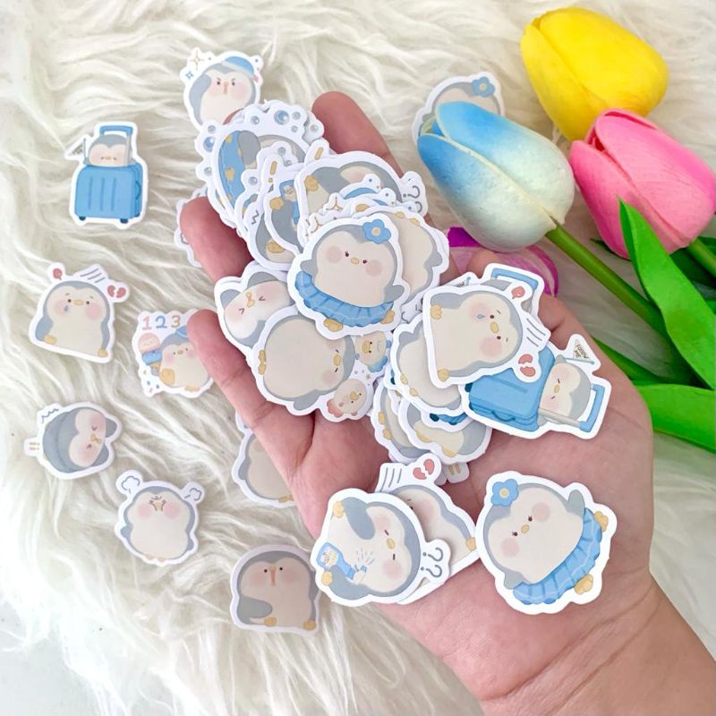 

2pcs Cute Mini Daily PENGUIN Sticker Deco/ Stiker Tumblr / Stiker HP/ Stiker Scrapbook (Random)