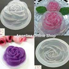 READY STOK Cetakan Puding Plastik MOTIF  MAWAR Aneka Motif Cetakan Karakter  Loyang Puding Agar Agar