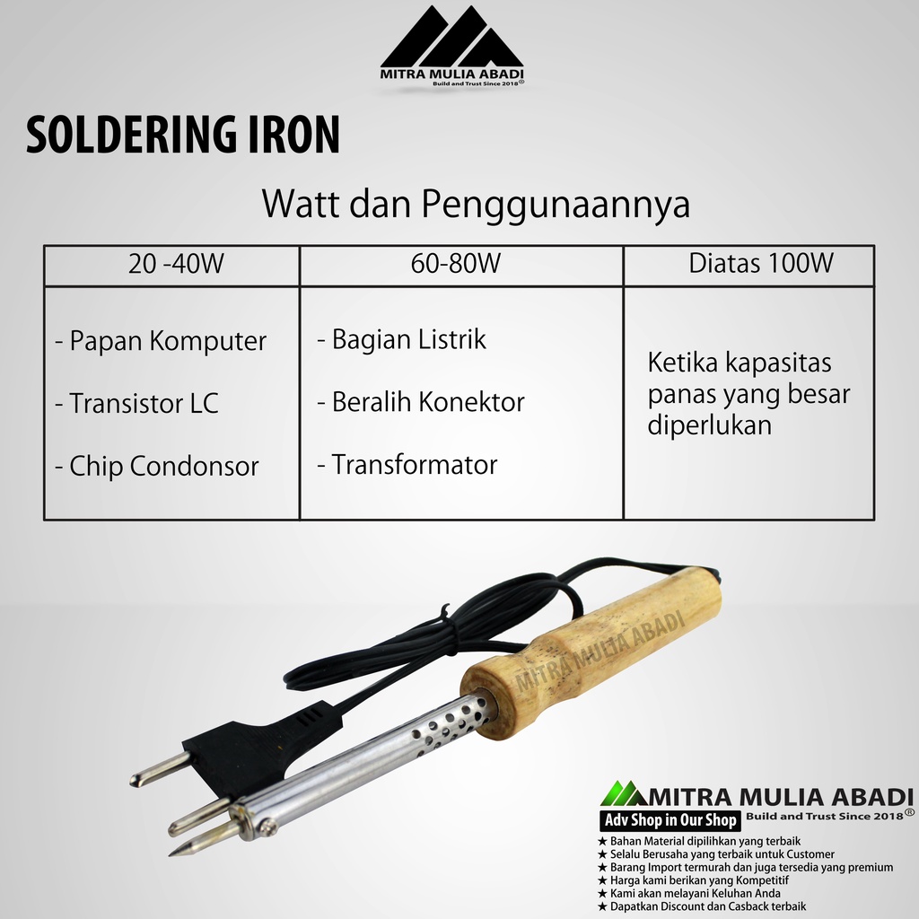 Solder Listrik 40 Watt 220 Volt / Soldering Iron