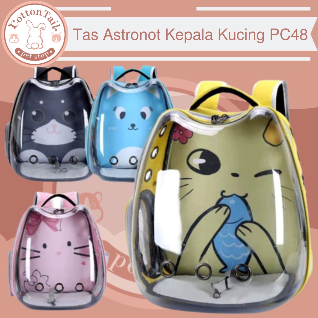 Pet Cargo Tas Ransel Trasparan Astronot Kelinci Kucing Anjing PC48