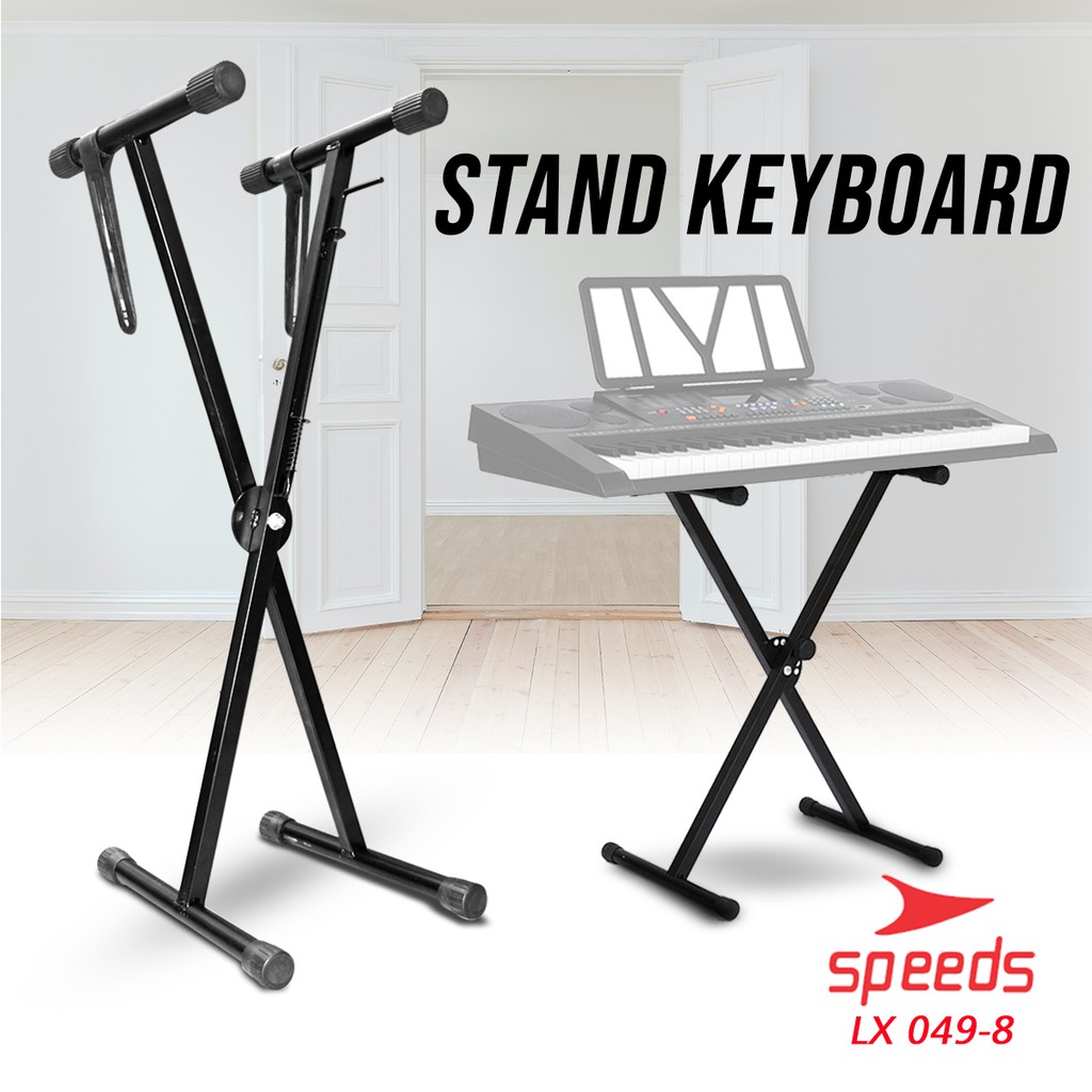 SPEEDS Alat Musik Stand Keyboard Double Model Silang Untuk Semua Piano Anak Anak Lipat Portable 049-