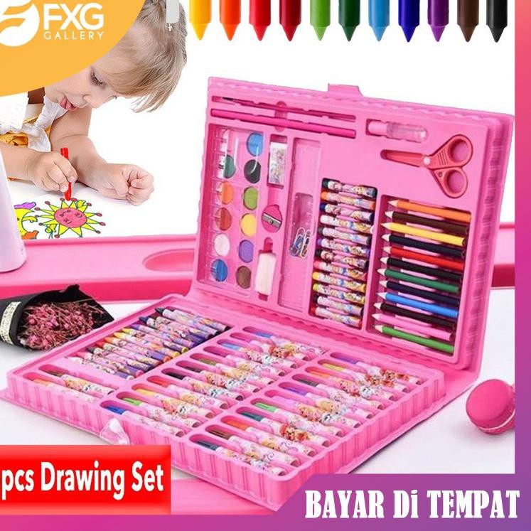 

Ready st FXG - Set Alat Tulis 86 Paket Lengkap Pensil Warna/Alat Menggambar 1 set isi 86 ATK03 COD J