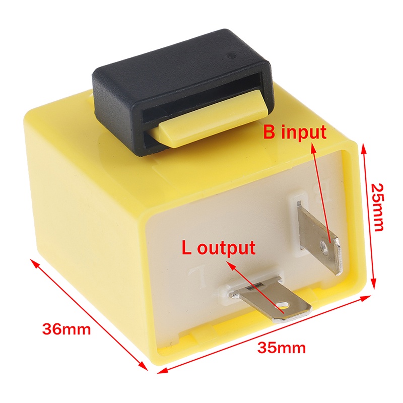 (LUCKID) Relay Sinyal Belok LED 12V 2 Pin Frekuensi Adjustable