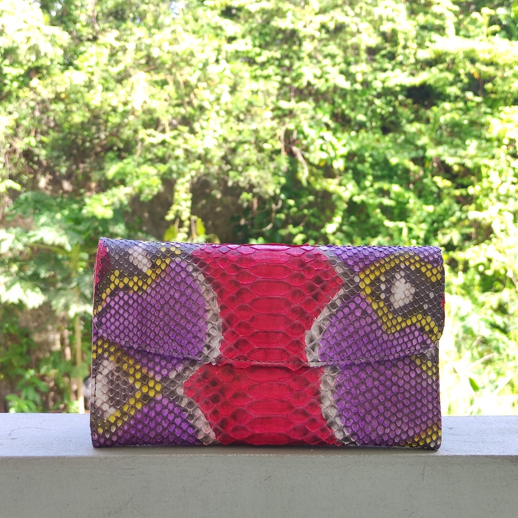 Dompet Lipat Wanita Kulit Ular