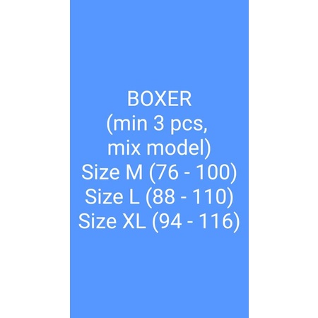 paket 3 pcs celana boxer pria motif branded factory outlet