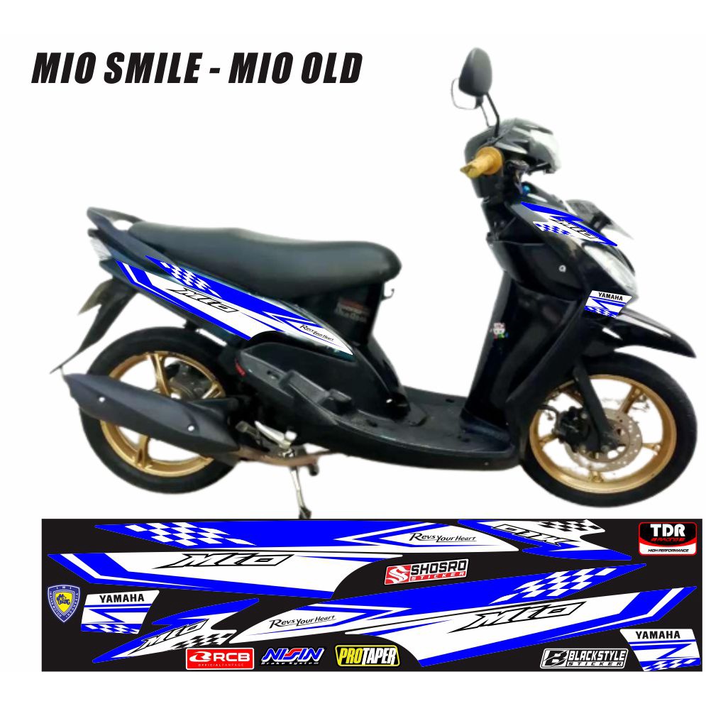 (COD) STIKER STRIPING VARIASI MOTOR YAMAHA MIO SMILE/ MIO OLD STIKER VARIASI MOTIF BARU SIMPLE KEREN