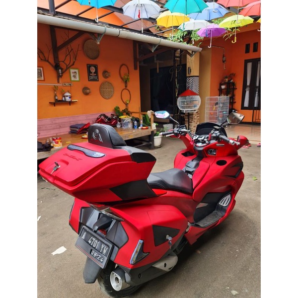 top box + side box .pcx 150 bahan fiber premium