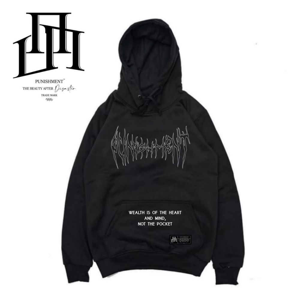 HOODIE HITAM TERLARIS PRIA PUNISHMENT HOODIE DISTRO PRIA WANITA HITAM ORIGINAL EIGHTY NINE / HOODIE 
