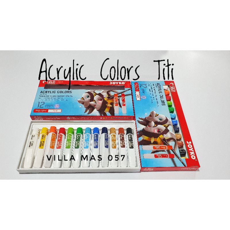 

Acrylic Colors Titi JOYKO 12 Colors (Cat Acrilic Titi JOYKO 12 Warna)