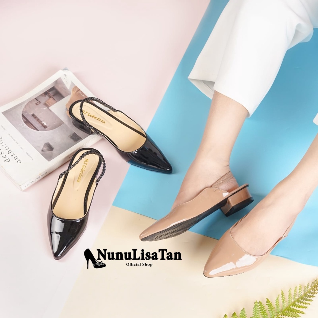 NunuLisaTan- heels ka 3 cm model terbaru glossy HAPPY