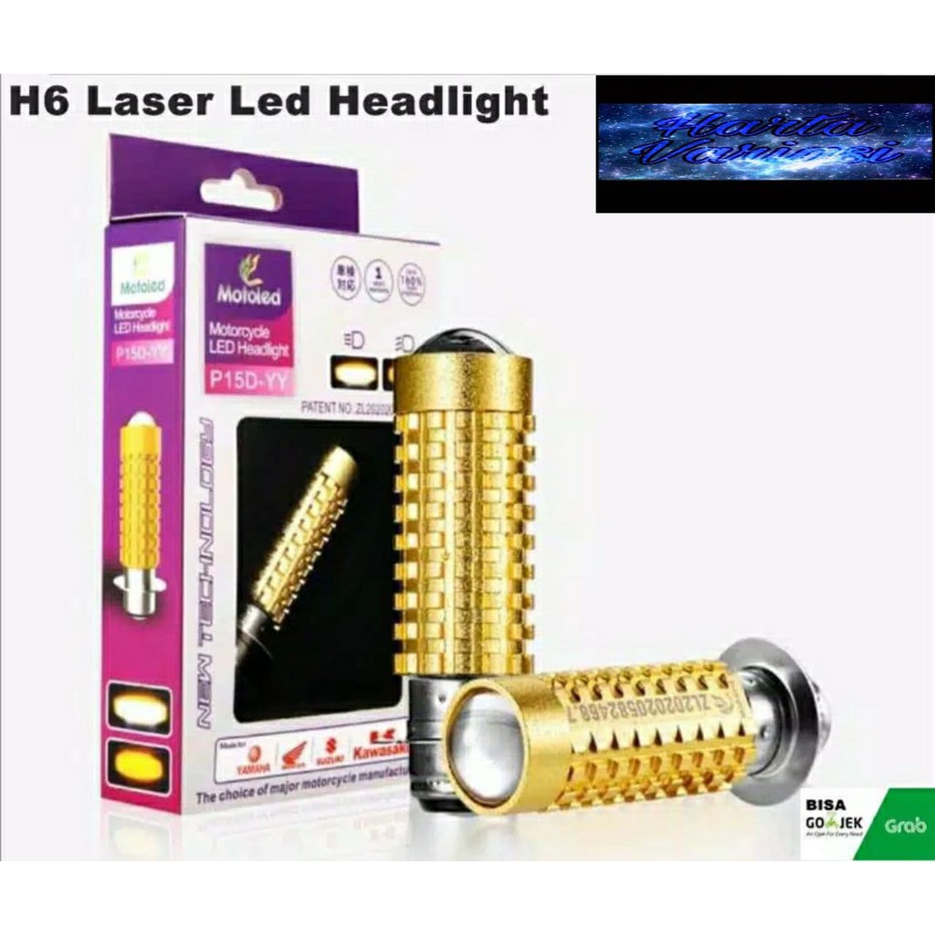 Lampu Led H6 Laser Supersonic Led I led Headlamp H6 Laser Hi Loo WARNA PUTIH-KUNING