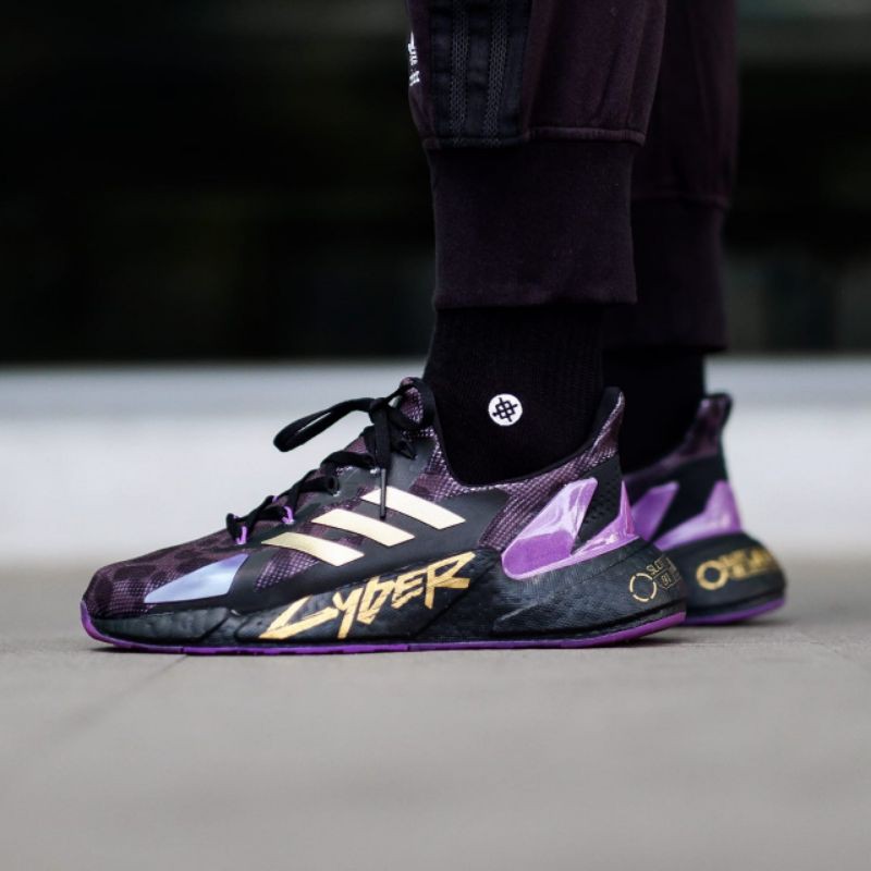 SEPATU RUNNING ORIGINAL ADIDAS X9000L4 BOOST BLACK PURPLE CYBERPUNK