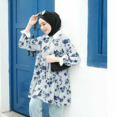 Audre Tunik Azure  Lilac Flower  by Haideeorlin