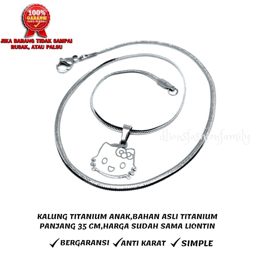 KALUNG ANAK TITANIUM ASLI,BAHAN DIJAMIN ASLI,GARANSI UANG KEMBALI,PANJANG 35 CM