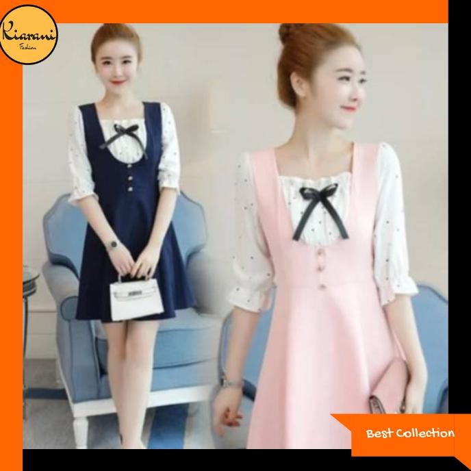 Baju Mini Dress 416 - Mini Dress Pita 416 - Dusty Pink