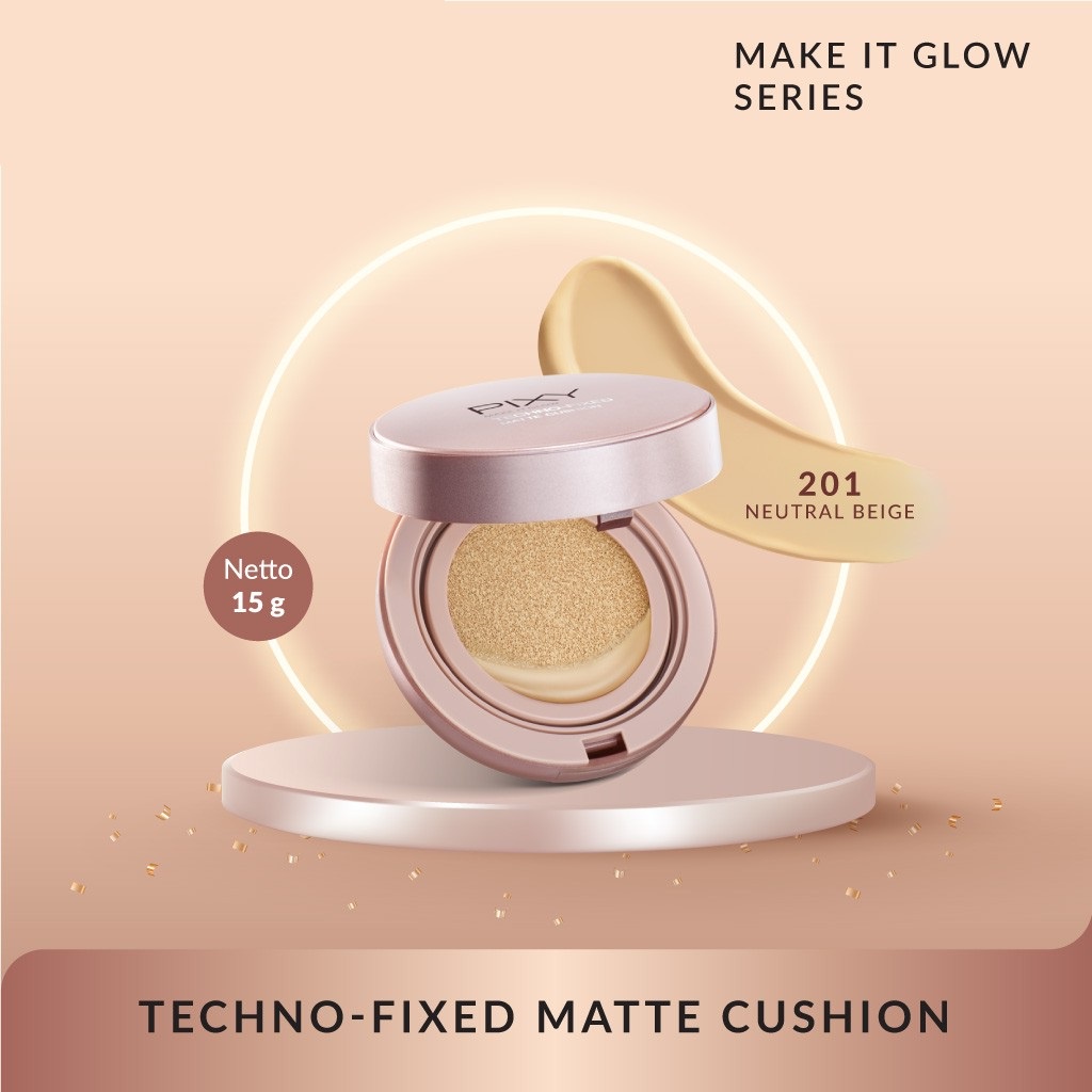 Pixy Make It Glow Techno Fixed Matte Cushion | Foundation Cair BY AILIN