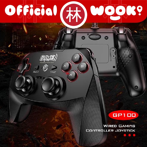 GAMEN GP100 Universal Wired Gaming Controller Gamepad Dual Vibration