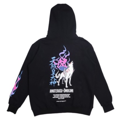 Outerwear Pria KREMLIN Mythology V.1 Pullover Hoodie Hitam - Amaterasu - M