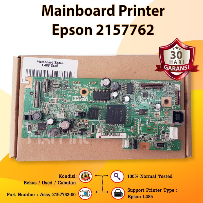 Mainboard Printer Epson L485 L 485 Motherboard Epson L485 L-485, Part Number Assy 2157762