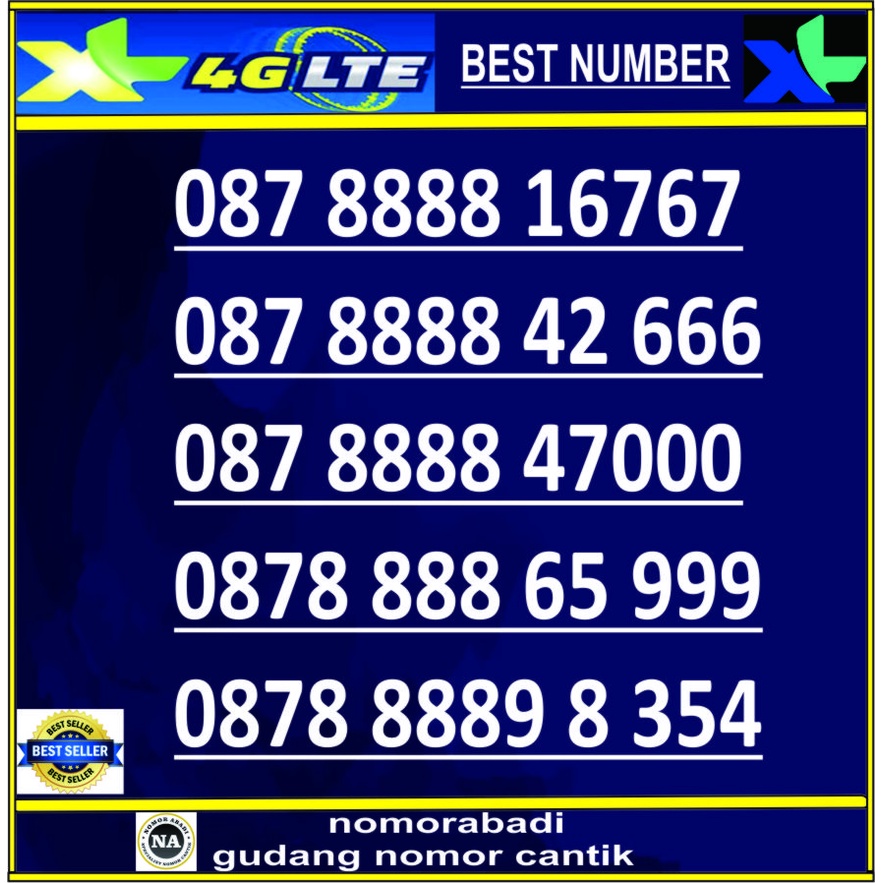 NOMOR CANTIK XL 4G 8888 H500