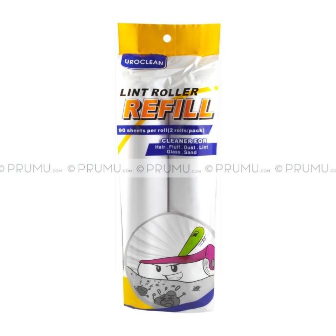 

Lint Roller Refill - UROCLEAN | 90 sheets per roll ( 2 rolls/pack) Kode 493