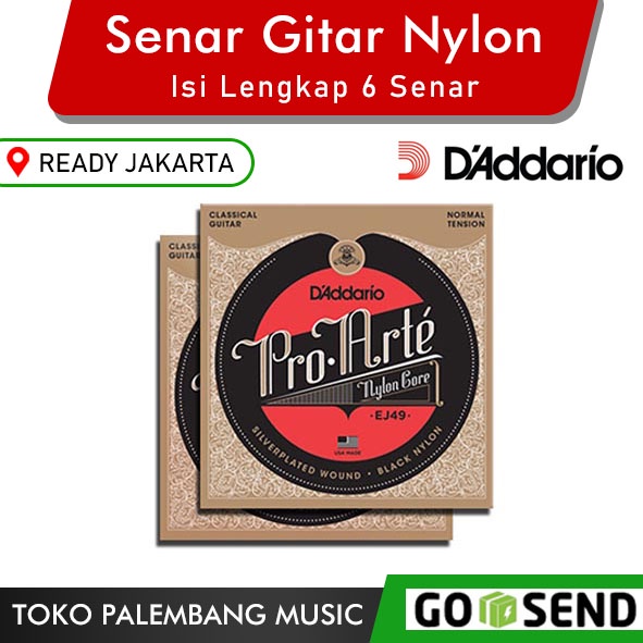 Senar Gitar Nylon Nilon Pro Arte Daddario Senar Gitar Klasik EJ45 Ej49 EJ46