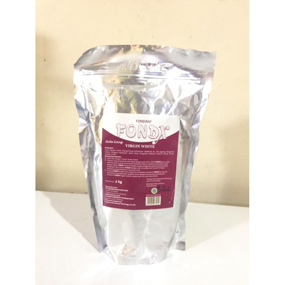 

Fondx virgin White 1kg - Fondant putih 1kg