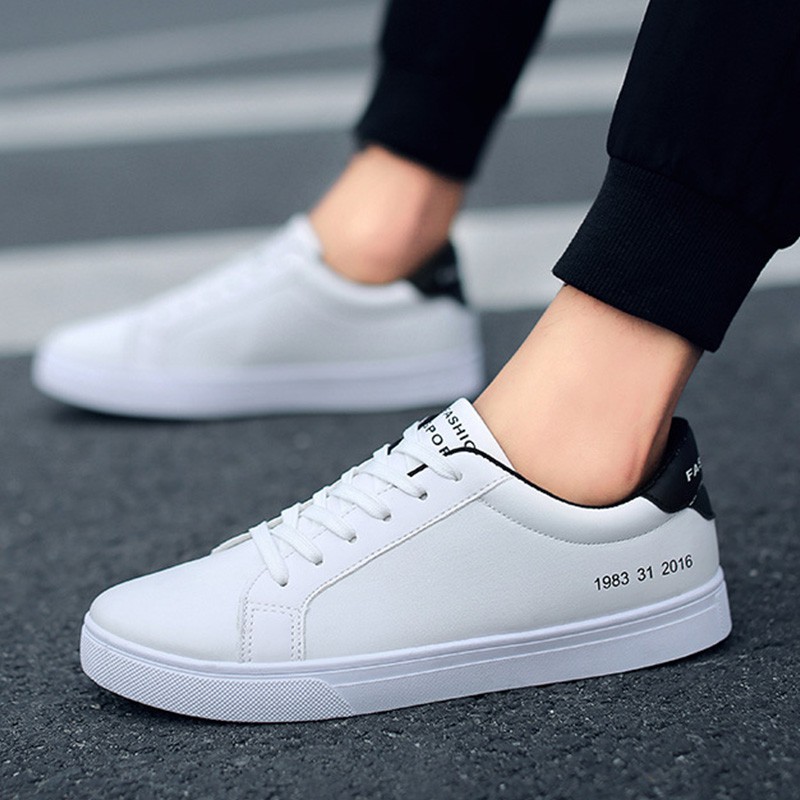 2019 Spring White Shoes Men Casual 