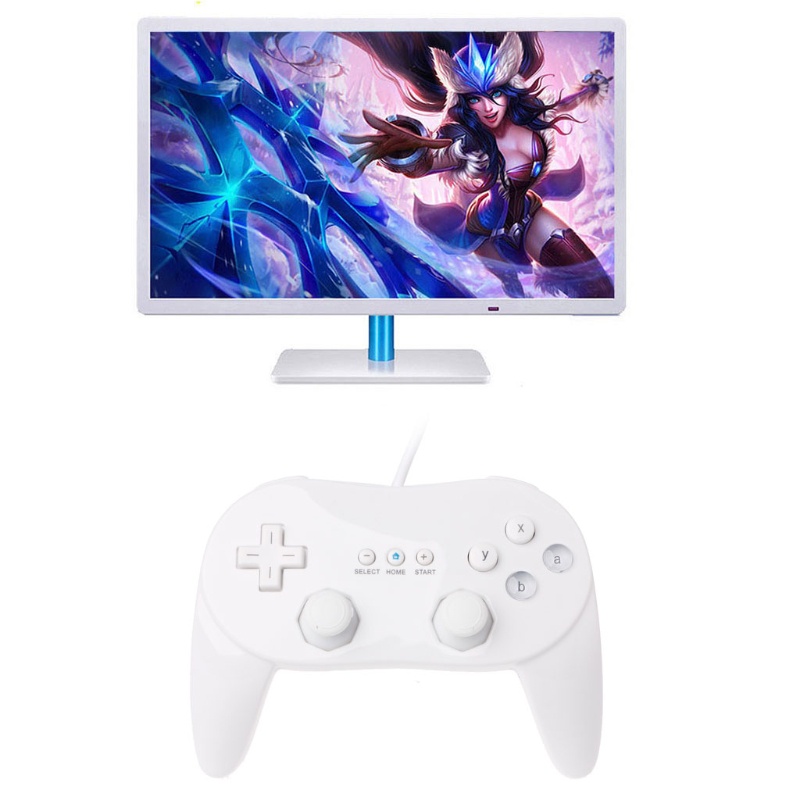 Cre Gamepad Controller Game Kabel Klasik Pro Warna Hitam / Putih