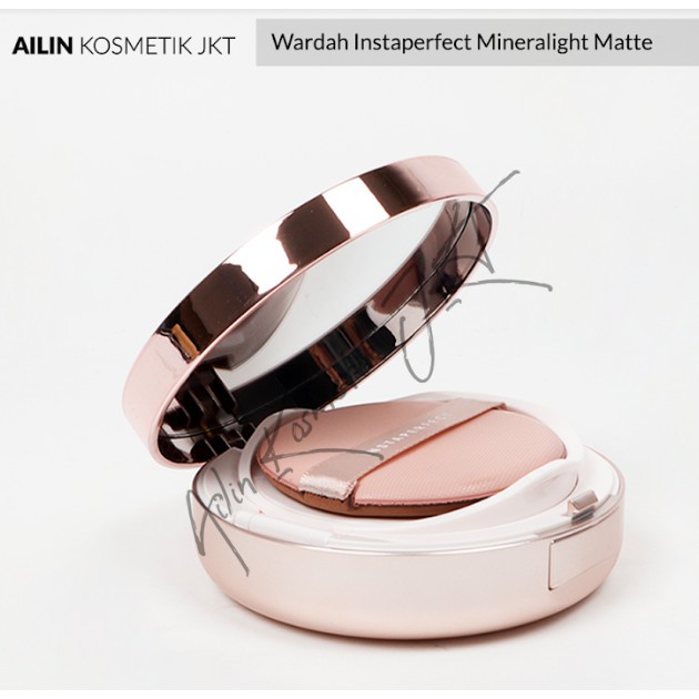 Luckyshop WARDAH Instaperfect Mineralight Matte BB Cushion / Bedak Cair by Ilegan.id
