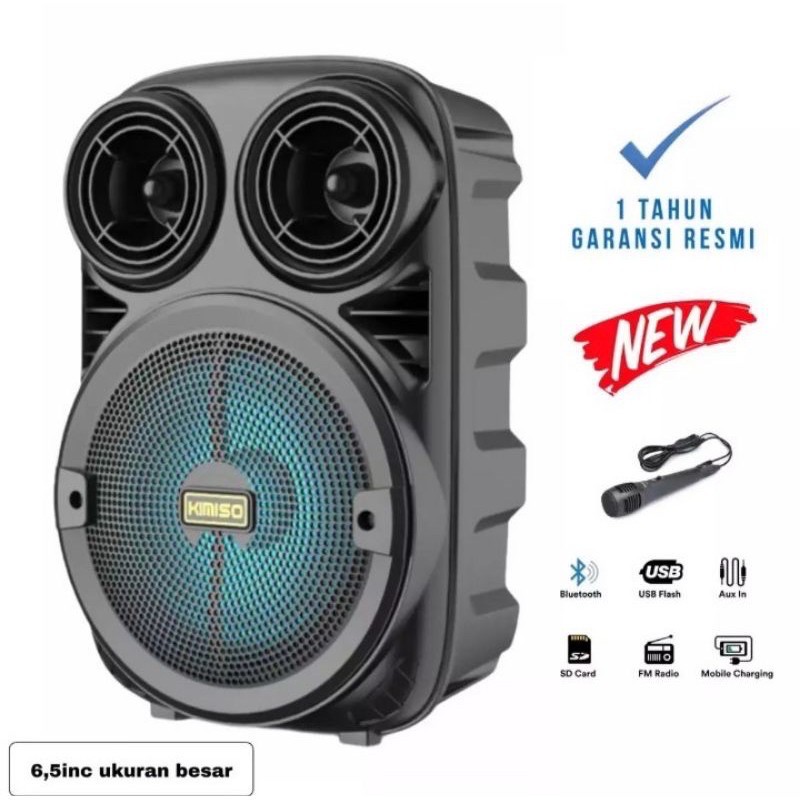 PROMO SPEAKER KIMISO KMS-3381 BLUETOOTH BONUS MIC KARAOKE KMS3381 ORIGINAL