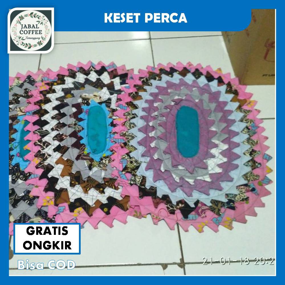 Keset Perca Besar Anti Slip / Keset Kain Perca Pincuk Besar / Keset Kain Perca Jumbo / Keset RumahJ4