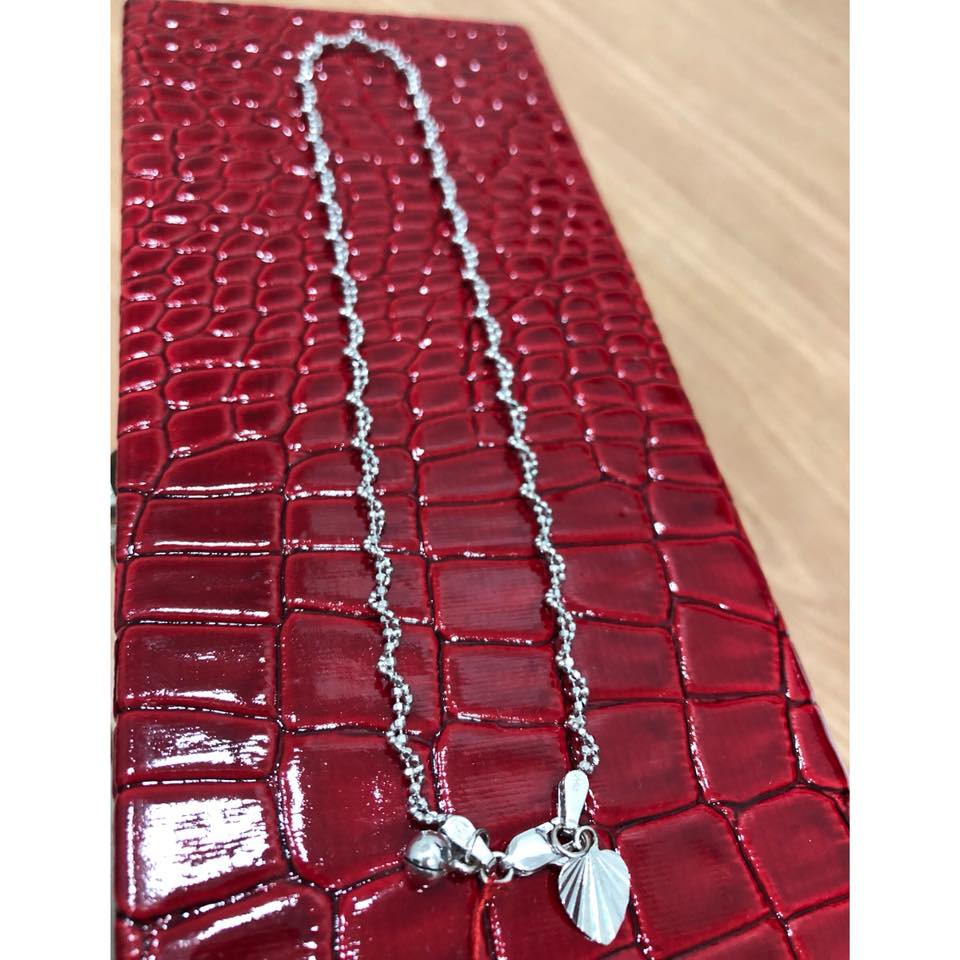 gelang kaki rantai pitton mas putih