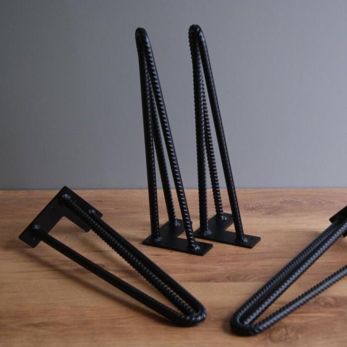 Meja Hairpin Legs | 3 Leg Layer | Kaki Meja Besi Behel Ulir 50Cm 70Cm 86Cm