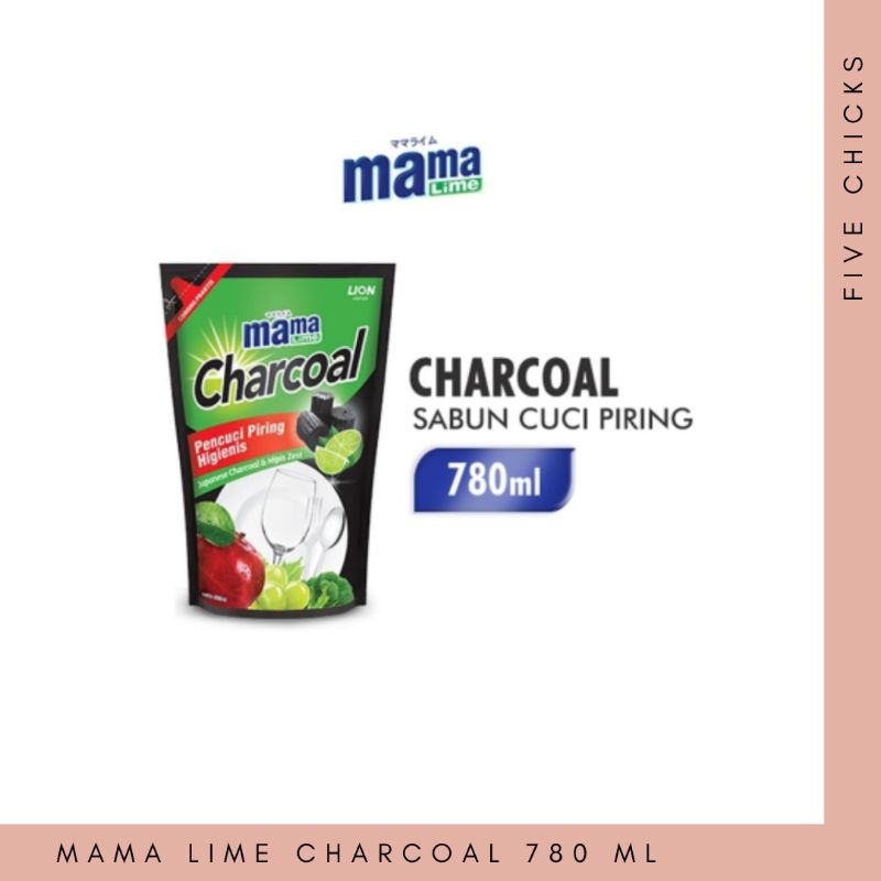 MAMA LIME Sabun Cuci Piring Charcoal 780 ml - Five Chicks