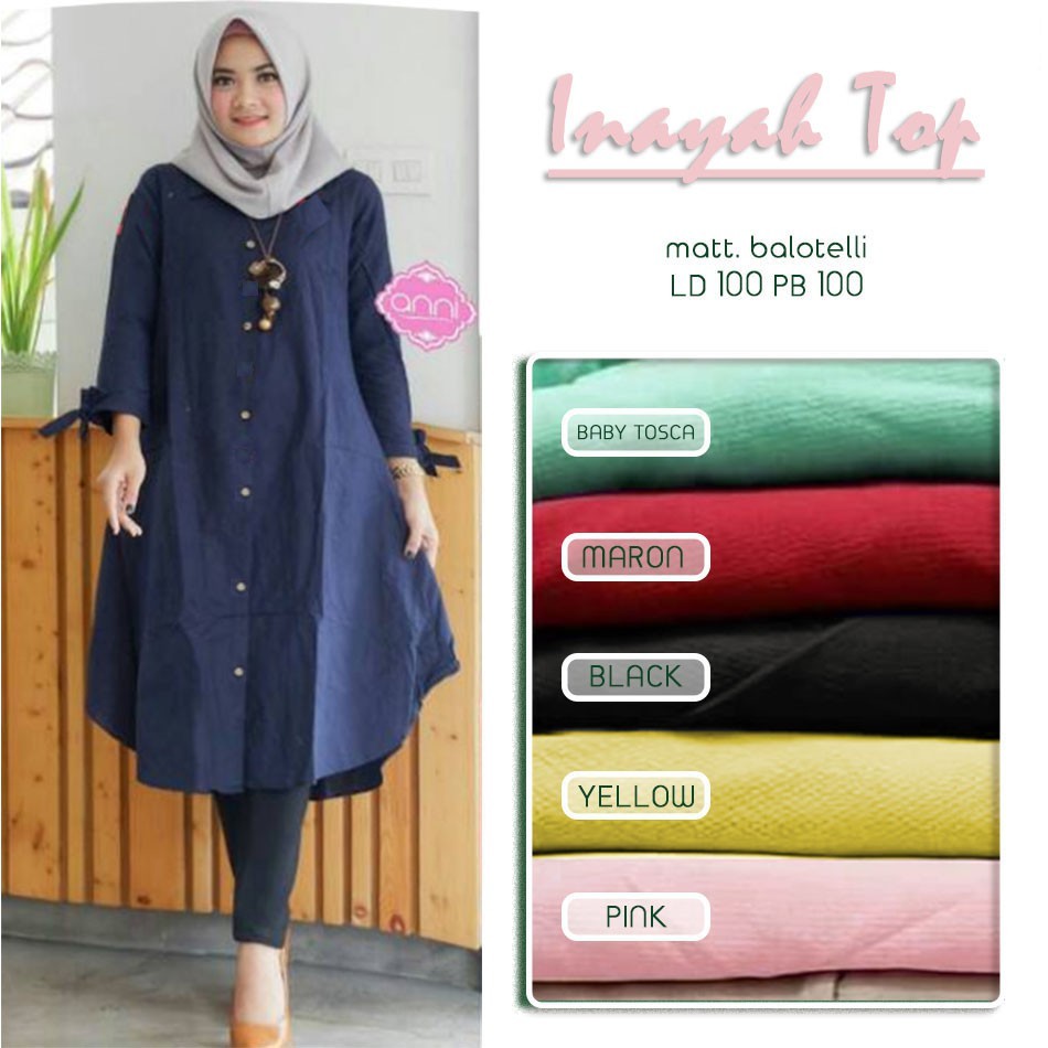 Inayah top blus blouse Atasan wanita