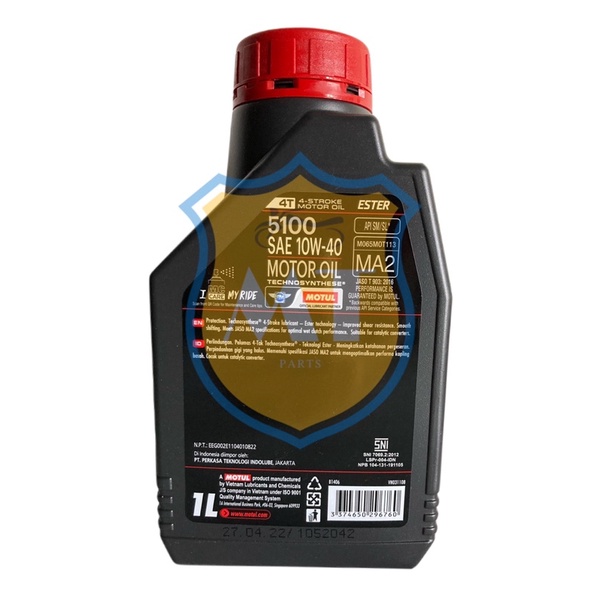 Oli Mesin Motul 4T 5100 1 lt SAE 10W40