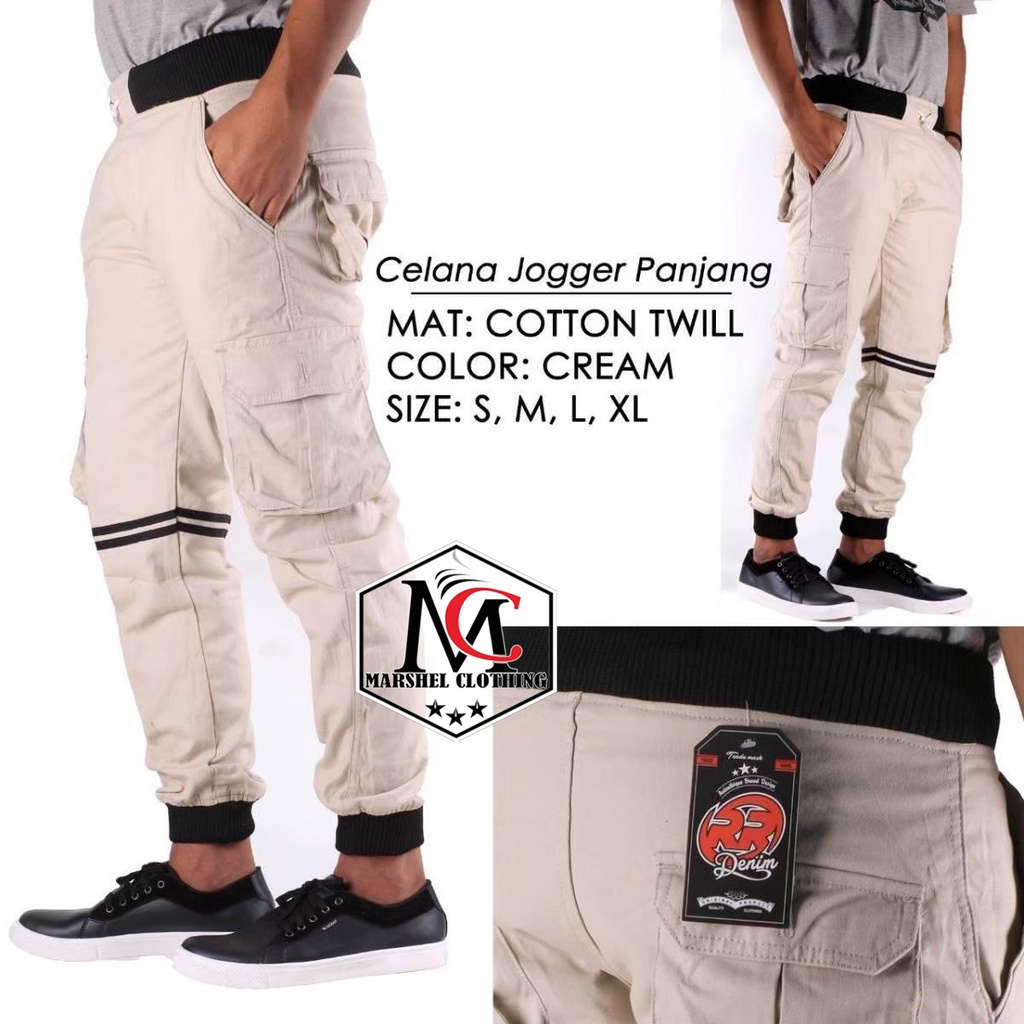 RCL - Celana Jogger Cargo Ttrip Hitam | Mocca | Abu