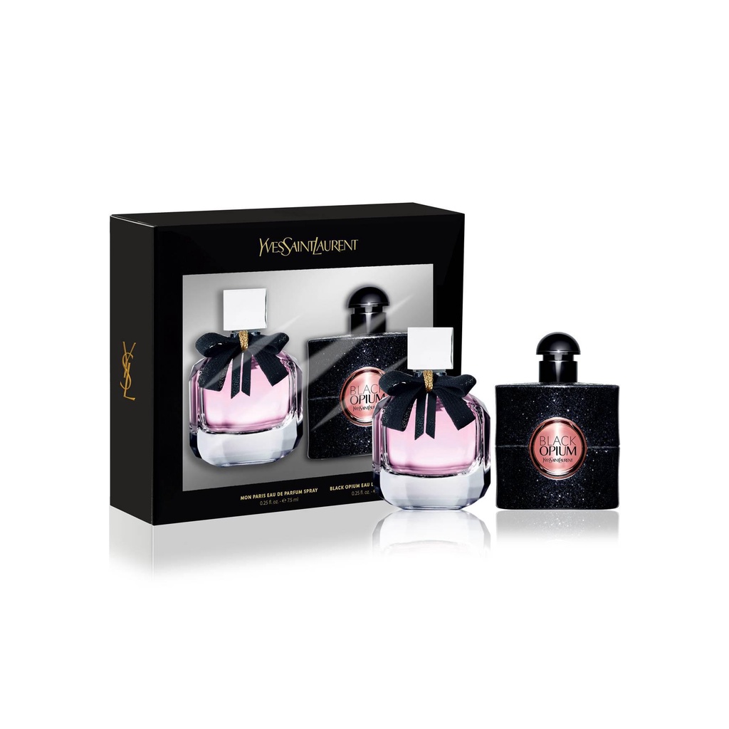 BISA COD - SET IN YSL MON PARIS, BLACK OPIUM 7.5 ML
