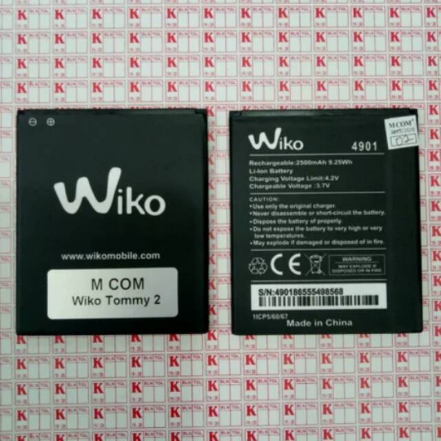 BATERAI BATRE WIKO TOMMY 2 DOUBLE POWER M.COM